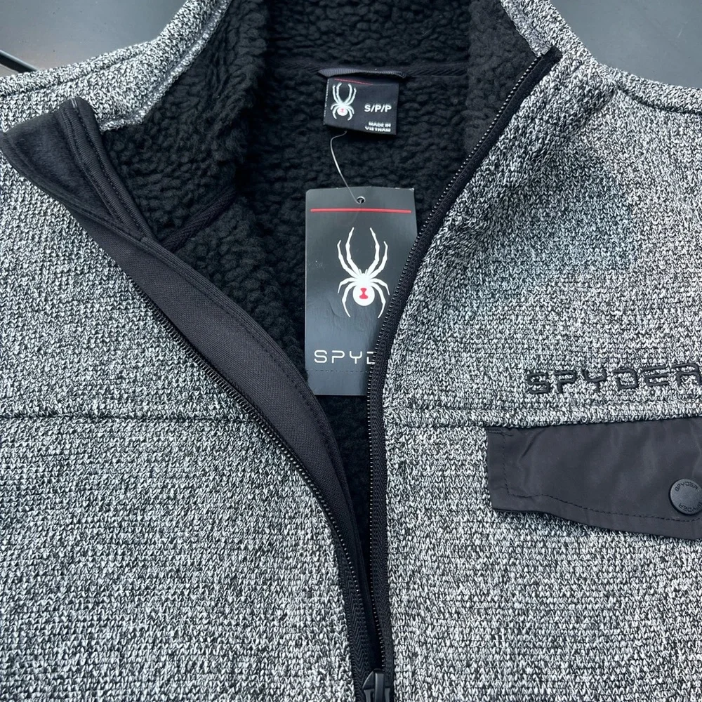 NEW Spyder Men’s Gray Lightweight fully lined Jacket. Chest pocket/side pockets. - Picture 6 of 10